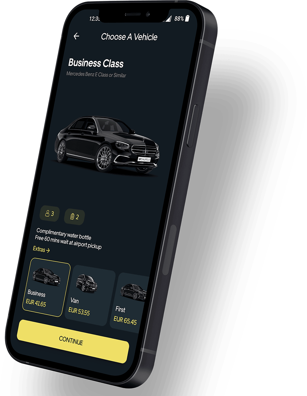 Mobile app Mychauffeur